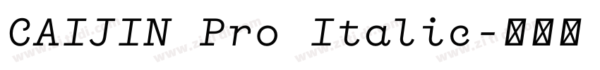 CAIJIN Pro Italic字体转换 CAIJIN Pro Italic字体转换